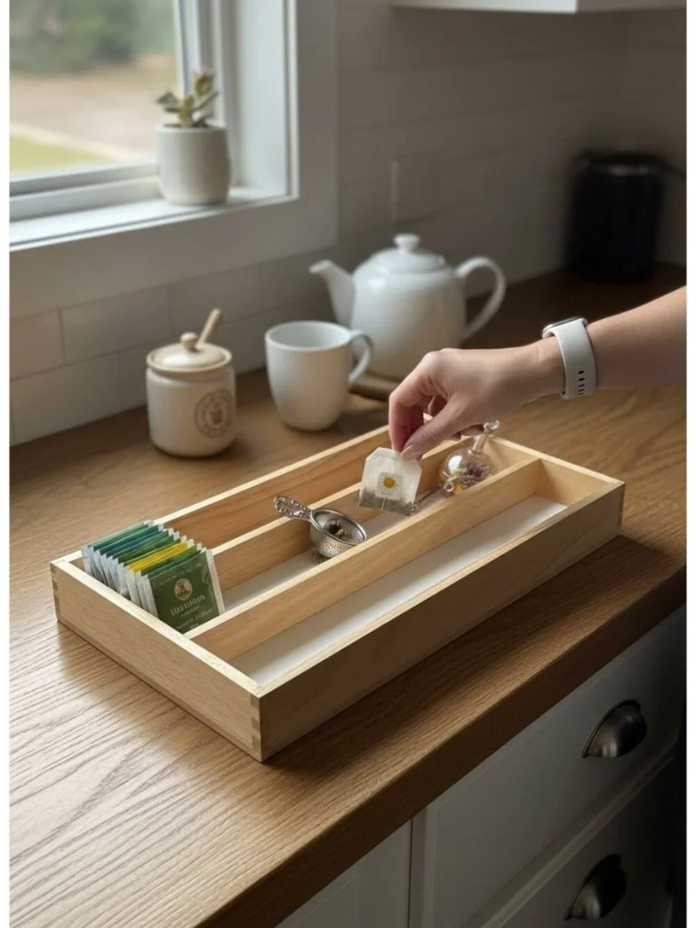 Pomerantz Wooden Tray With Natural Finish